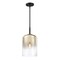 Designers Fountain Gatsby 60 Watt 1-Light Matte Black Mid-Century Modern Pendant Light with Gold Ombre Glass Shade D306M-8P-MB - alternate 8
